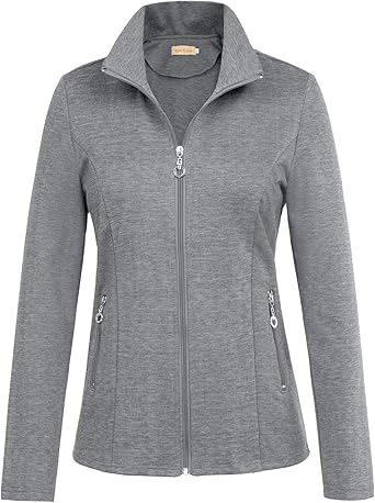 womens lightweight zip up jacket