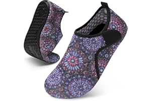 Scurtain Barefoot Water Shoes for Women Men Beach Swim Aqua Socks Summer Quick-Dry Sandals Slippers