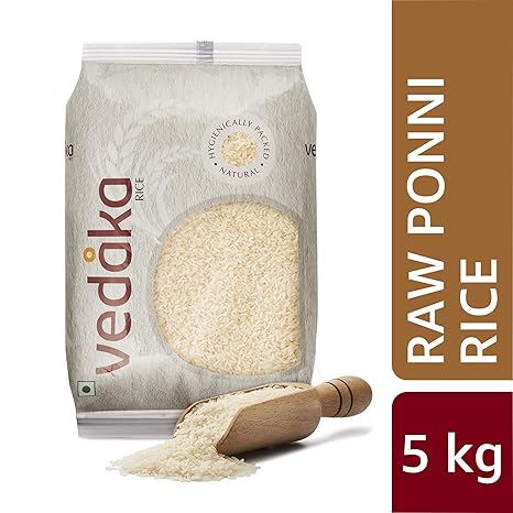 Amazon Brand-Vedaka Ponni Rice, Raw, 5kg