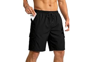 Rela Bota Mens Cargo Shorts Outdoor Athletic Casual Workout Hiking Tactical Pant Elastic Lightweight Drawstring Multi Pockets