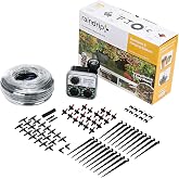 Raindrip R560DP Drip Watering System, Automatic Drip Irrigation System with Timer for Containers and Hanging Baskets, Waters up to 20 Plants, Includes 20 Drippers, Black
