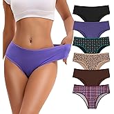 INNERSY Women's Underwear Cheeky Hipster Panties Breathable Cotton Panty 6-Pack