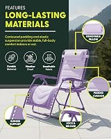 KEPLIN Set of 2 XXL Premium Heavy Duty Padded Zero Gravity Chairs view 7