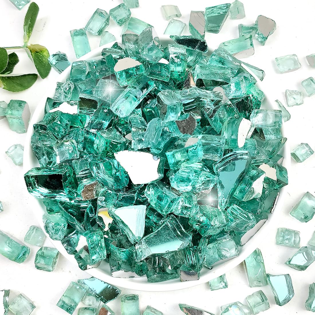 YISZM Fire Glass for Propane Fire Pit, 1/2 Inch High Reflective ...