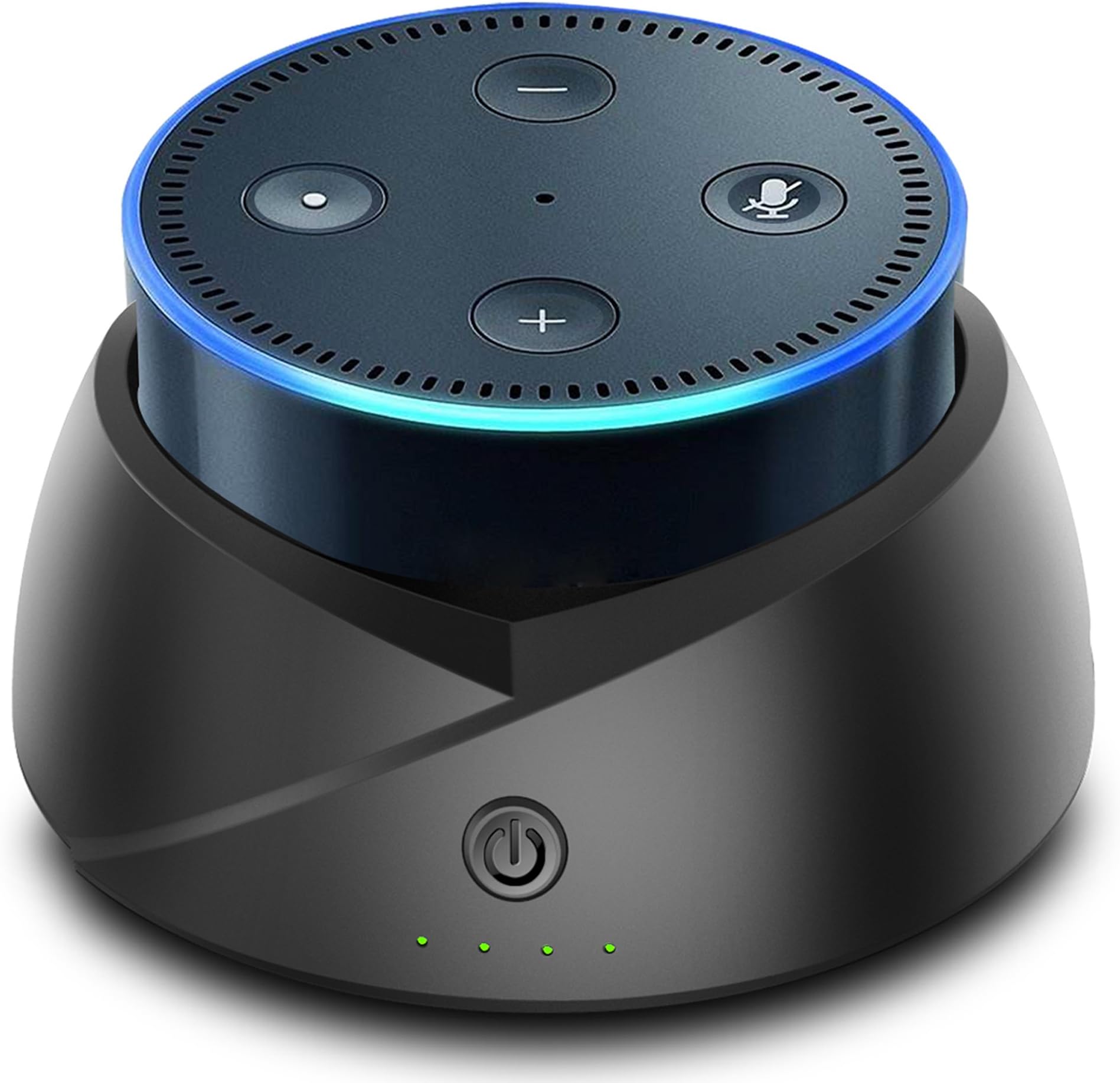 Portable Battery Base Compatible Echo Dot (2nd Generation),Portable Power Bank Base with USB for Charging Cellphone and Other Devices, Echo Dot Portable Battery Base, Black