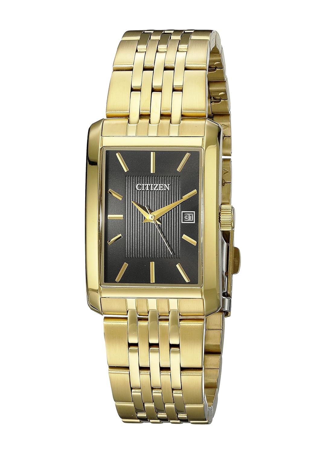 Buy Citizen Men's BH167350E Rectangular GoldTone Stainless Steel
