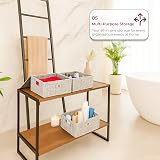 Innoteck Wicker Storage Basket Set with Lids Grey – Large, Medium & Small view 4