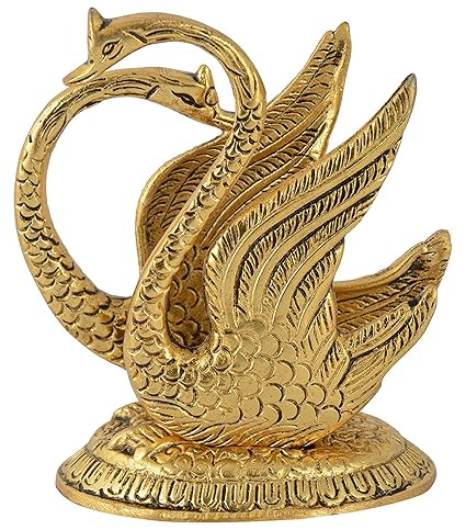 Gac Oxidize Metal Decorative Golden Swan Duck Shape Napkin Holder