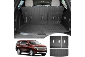 JTYZSM Trunk Mat & Backrest Mat for 2022-2025 Chevy Tahoe/GMC Yukon Cargo Mats All Weather Rear Seat Back Cargo Liners for 22-25 Chevrolet Tahoe/GMC Yukon Accessories
