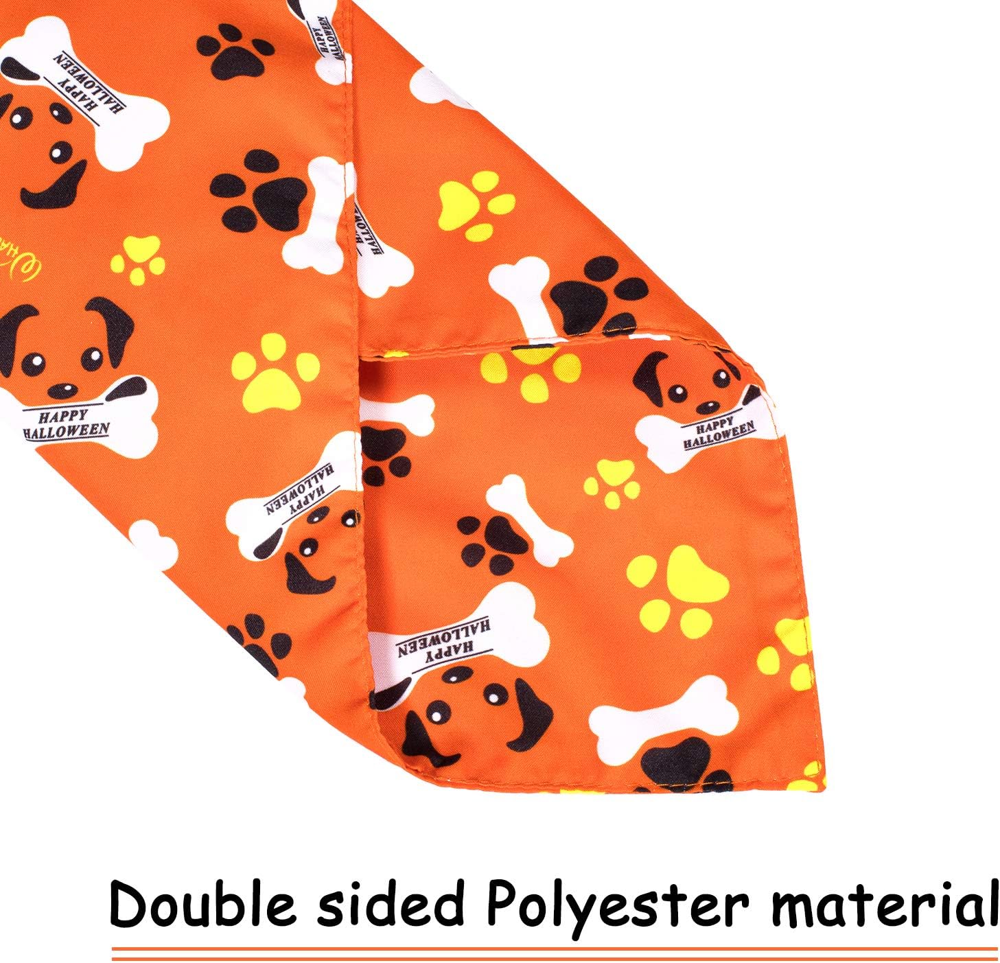 Whaline 5 Pack Halloween Dog Bandanas, Triangle Pet Scarfs Washable Pet Neckerchief Dog Bibs, Pumpkin, Ghost, Candy Corn and Bones Pet Bandanas : Pet Supplies