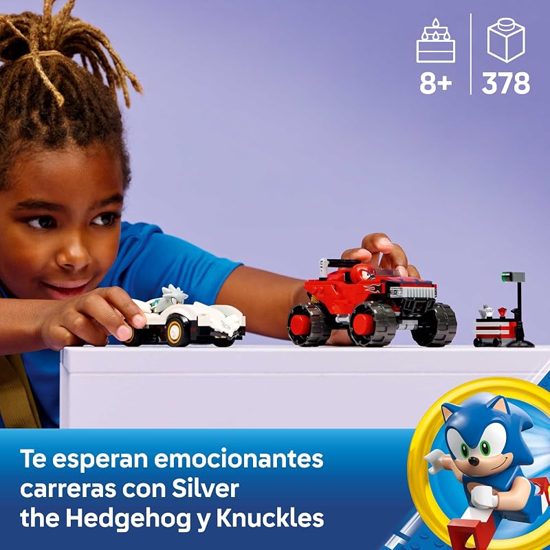 Sonic The Hedgehog: Carro Prateado do Knuckles vs Monster Truck 77118