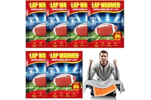 Foilswirl Lap Warmers Largest Warmers with Adhesive Backing 16" x 10" Air Activated Heat Packs 8 Hours Long Lasting Disposable Lap Warmer for Camping Outdoor Sporting Events Cold Weather