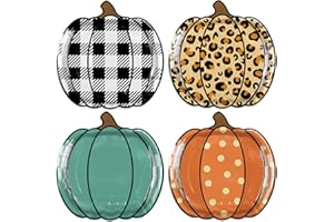 HAKOTI 40Pcs Fall Pumpkin Paper Plates - Thanksgiving Harvest Party Tableware Decoration Orange Pumpkin Shape Plates for Autumn, Halloween Holiday