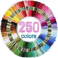 Embroidery Floss 250 Skeins Per Pack for Cross Stitch Threads, Friendship Bracelets Floss, Aroic Craft Floss