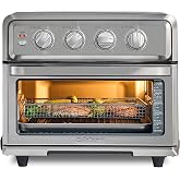 Cuisinart Air Fryer Toaster Oven, 1800W, 8-in-1 with Air Fry, Convection, Broil &amp; Warm, 0.6 Cubic Feet, 60-Minute Timer, TOA-70NAS, Stainless Steel