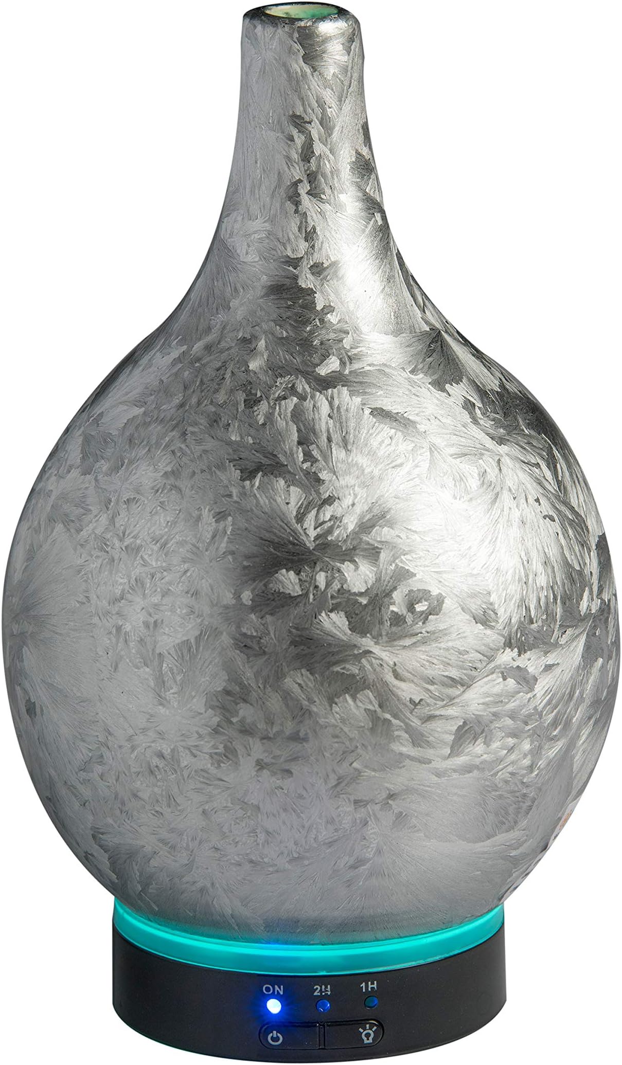 Ultrasonic Essential Oil Diffuser Humidifier 150 ml Aromatherapy Multi Color LED Silver Cone