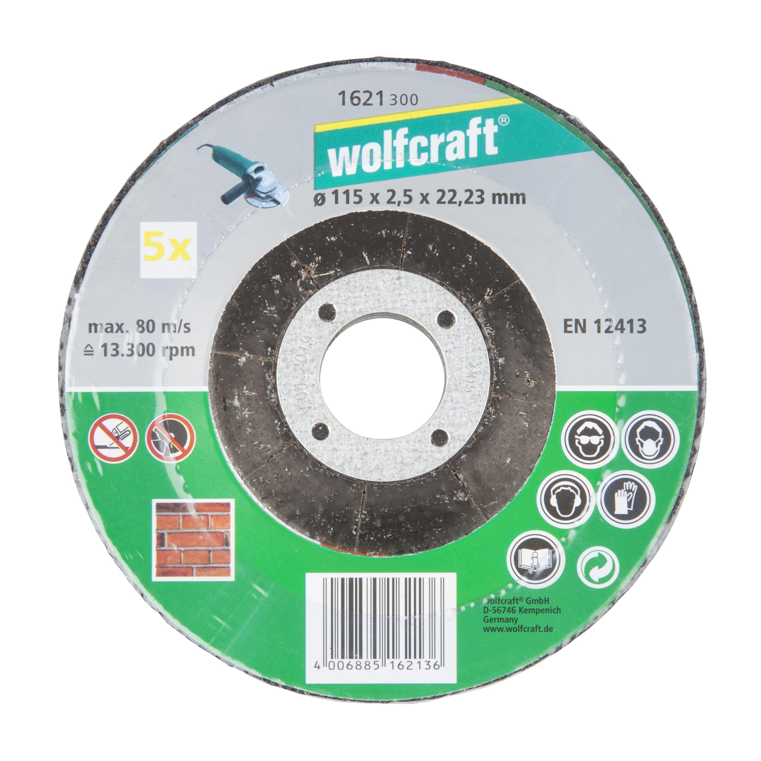 wolfcraft Cutting Disc for Stone, Depressed Centre I 1621300