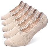 Pareberry Women's Thick Cushion Cotton Athletics Casual Low Cut Flat Non-Slip Boat Liner No Show Socks-5/10 Pack