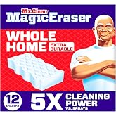 Mr. Clean Magic Eraser, All Purpose Cleaner, Cleaning Scrubber, Wall, Sneaker, Kitchen, Bathroom, Shower Cleaning Supplies, Melamine Pads, Whole Home Extra Durable, 12ct