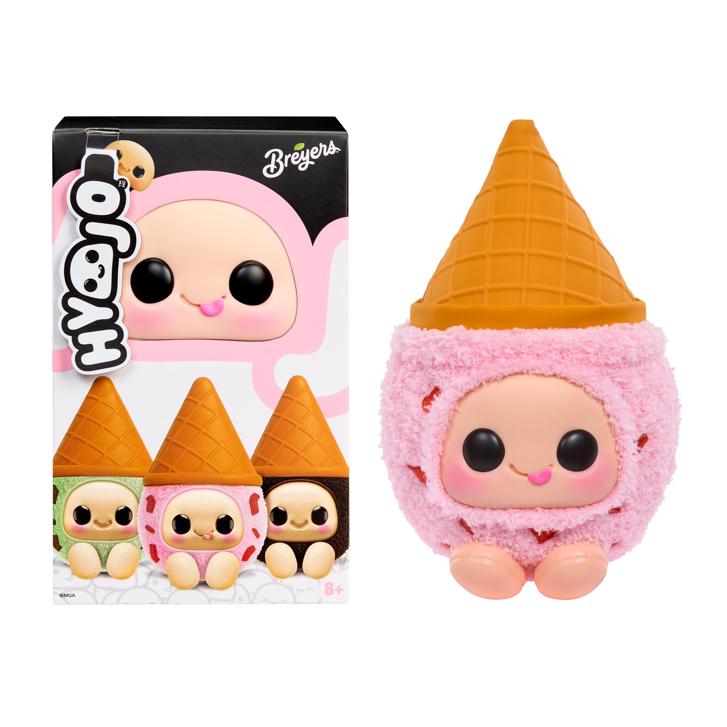 Hyojo Breyer’s Ice Cream Cone Series, Blind Box Collectible Plush, Limited Edition, 3 to Collect, Chocolate, Mint Chocolate Chip and Strawberry, Great Gift for All Ages