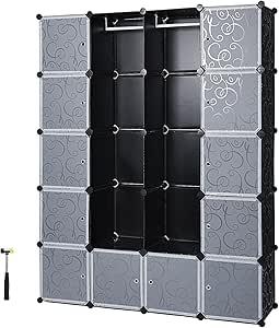 SONGMICS Armario de Almacenaje de Ropa, Estantería por Módulos