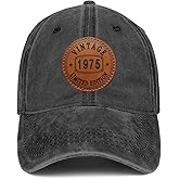 50th,40th,60th Birthday Gifts for Men Women Vintage 1975 1965 1985 Hat 50 Year Old Gifts Baseball Cap