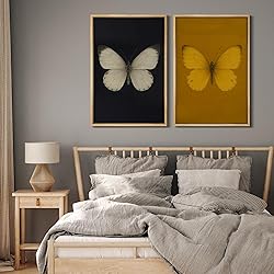 MUDECOR Framed Canvas Print Wall Art Set Butterfly