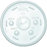 Dart Translucent Straw-Slotted Plastic Lid for Dart 16-Series Foam Cups, 16SL (1,000 Count)