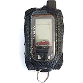 Alarm-Mate Black Leather Case/Cover for Avital 7352L Remote Control Transmitter (Remote Not Included)