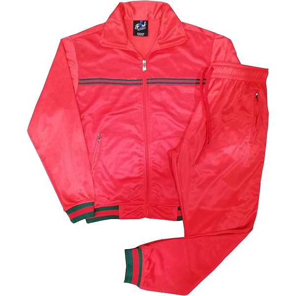 Men Classic Full Zip Track Jacket and Jogging Track Pant Active