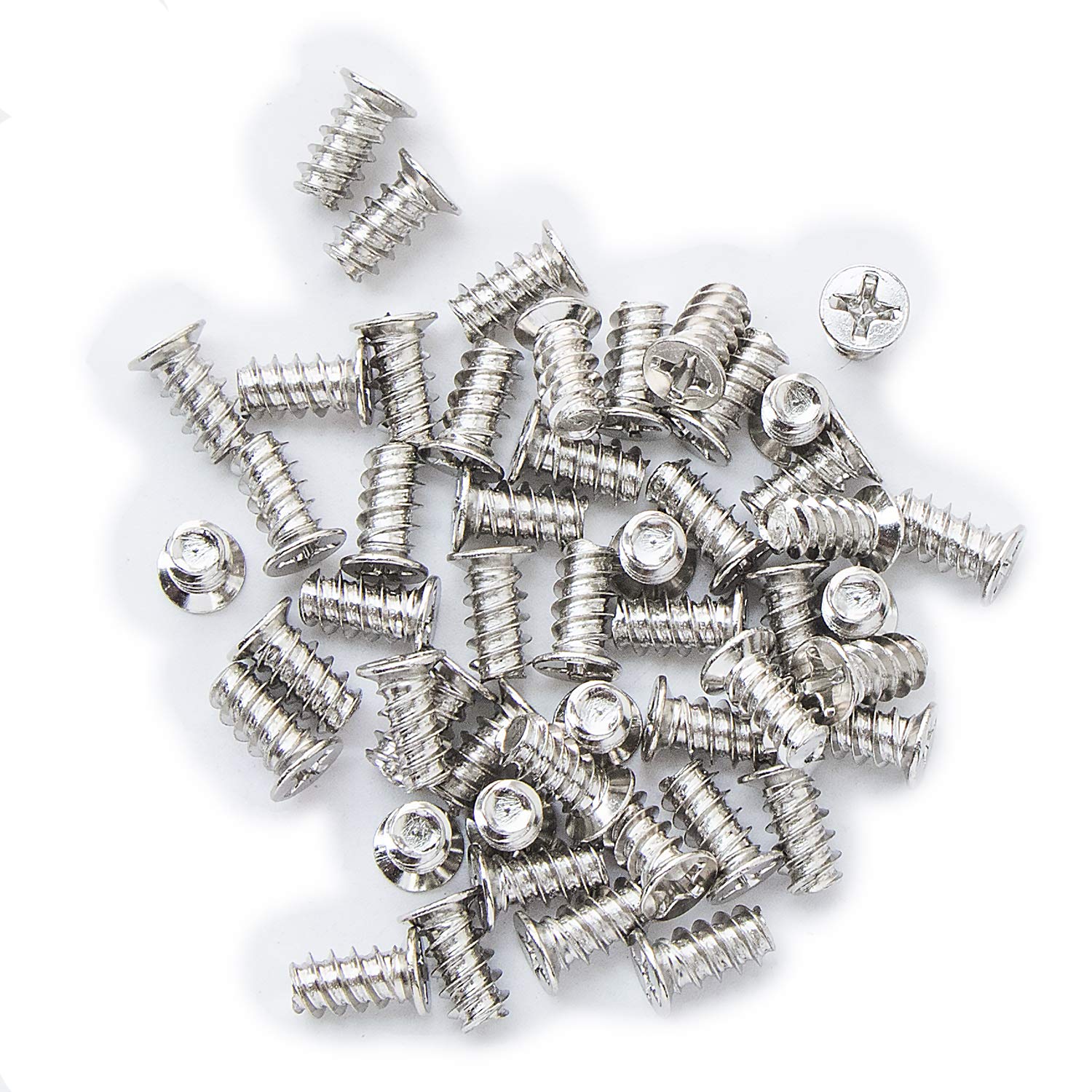 VAPKER 200PCS M5x10 Silver Zinc Phillips Flat Head Computer Replacement Screws Case Fan Screws Computer Cooling Fan Mount Screws Self-Tapping Screws
