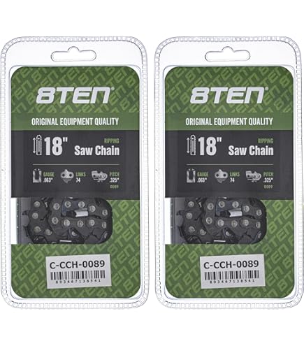 デンデン丸 Amazon.com: 8TEN Ripping Chainsaw Chain 18 Inch .063 .325 68 DL