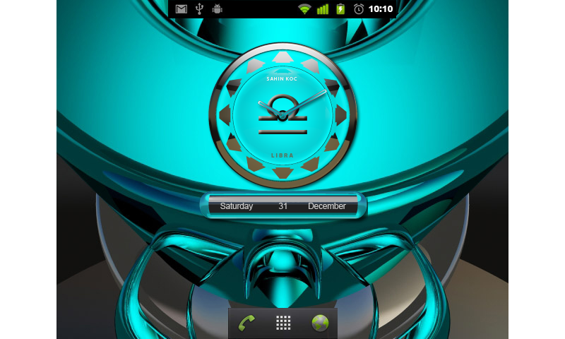 Libra Beautiful Clock Widget Zodiac Theme for Android