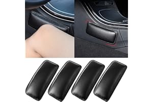 Ankey 4 Pack Soft Leather Car Center Console Knee Leg Elbow Cushion Pad, Car Knee Cushion Elbow Pillow Thigh Support Comfort Pillow