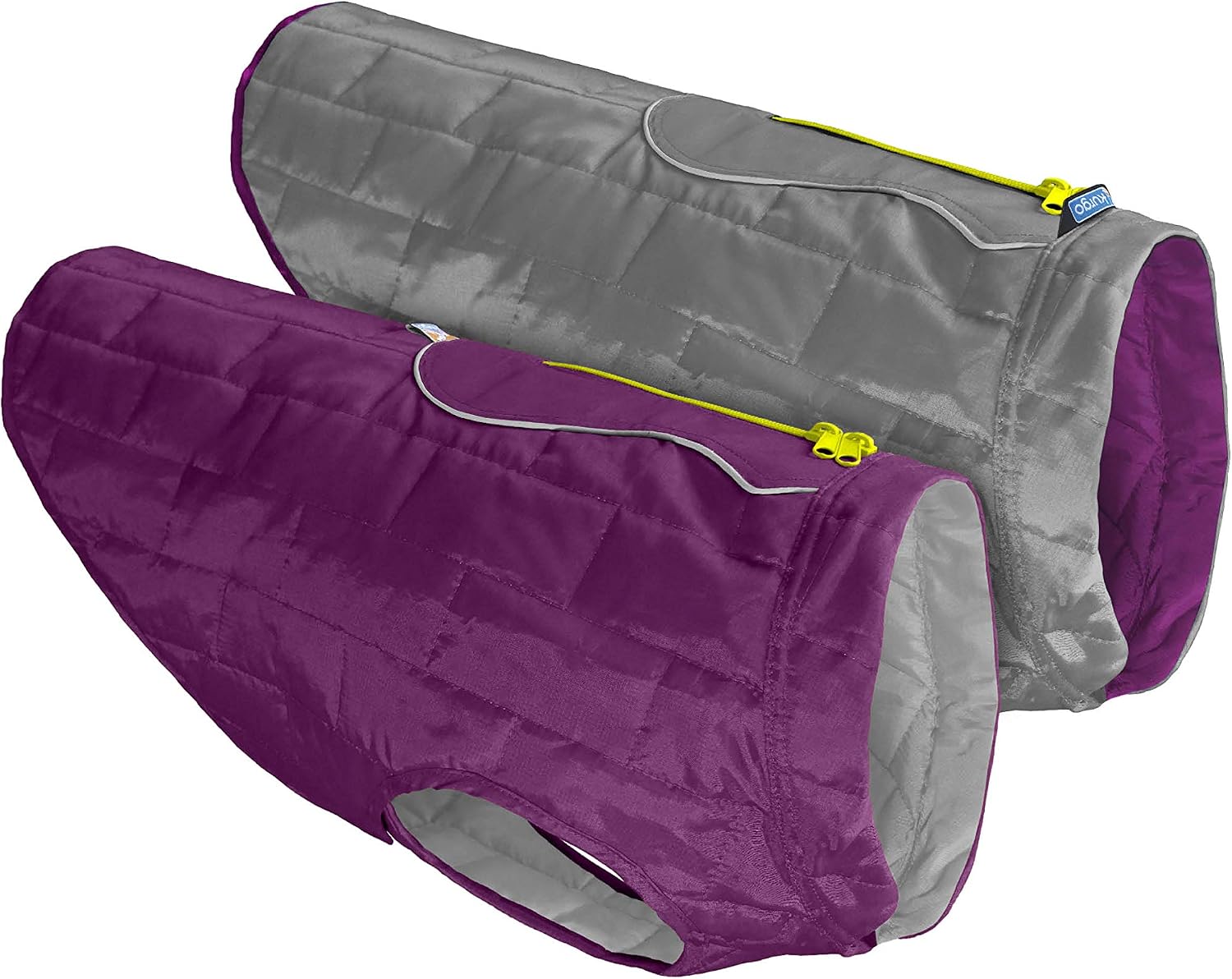 Kurgo Loft Dog Jacket, Reversible Dog Coat for Cold Weather Purple/Grey, Small, Deep Violet/Charcoal