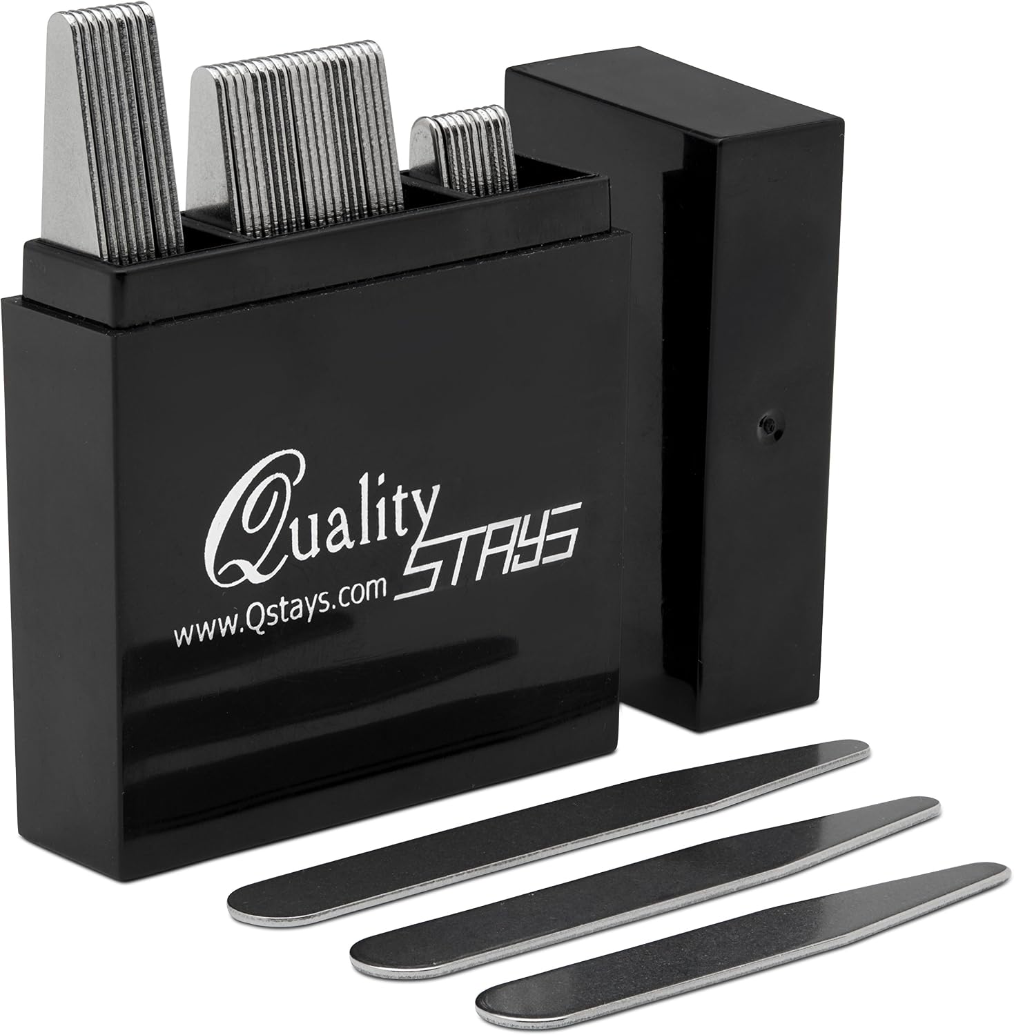 mens dress shirt collar stays 40 Metal Collar Stays for Men Dress Shirts 4 Sizes in Plastic Box, Men's, Size: 4 Sizes (2.2, 2.5, 2.7, 3) inches, Silver
