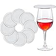 8 Pieces Stainless Steel Drink Covers Wine Glass Cover Mesh Ventilated Discs Keeps Debris out Cup Lids Wine Glass Topper for Beverage Cap Outdoors Ventilation Reducing Splashing