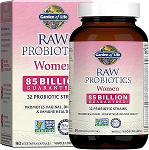 Garden of Life Raw Probiotics for Women - 85 Billion CFU Probiotic for Vaginal Probiotics with Vitamins, Minerals, Enzymes - 