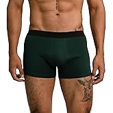 ayaecofashion Men's Organic Pima Cotton Boxer Briefs | Dark Teal/L