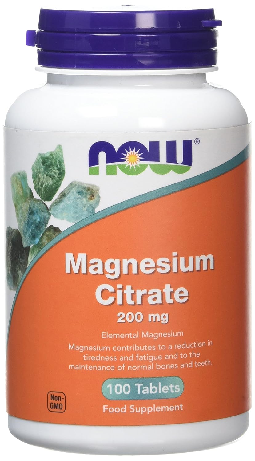 Now Foods Magnesium Citrate, 200 mg, 100 Tablets Amazon.co.uk Health
