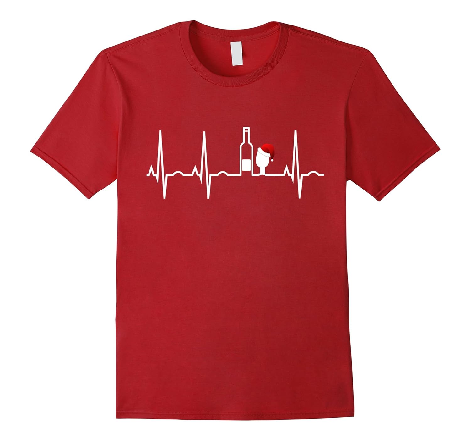 Christmas Wine Shirt Wine Lover Holiday Shirt Wine Heartbeat-ANZ