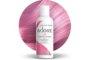 Adore Semi Permanent Hair Color - Vegan and Cruelty-Free Hair Dye - 4 Fl Oz - 190 Cotton Candy (Pack of 1)