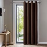 Deconovo Door Curtain Thermal Blackout 52x84 Chocolate 1 Panel