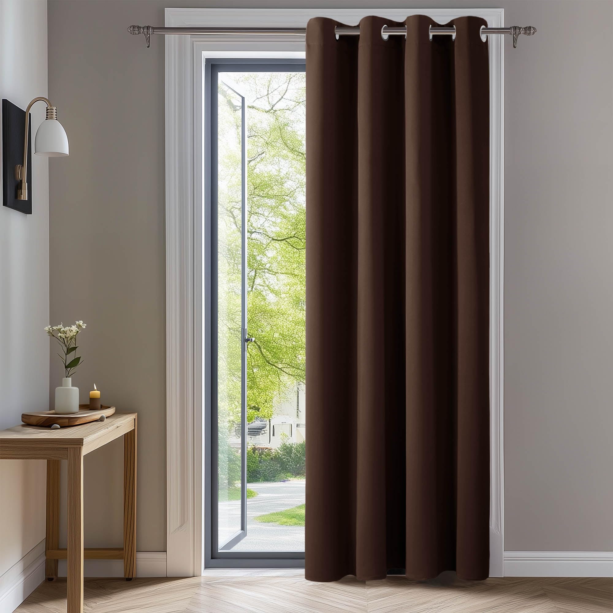 Deconovo Thermal Insulated Blackout Curtain for Bedroom 52"x 90" Chocolate 1 PANEL