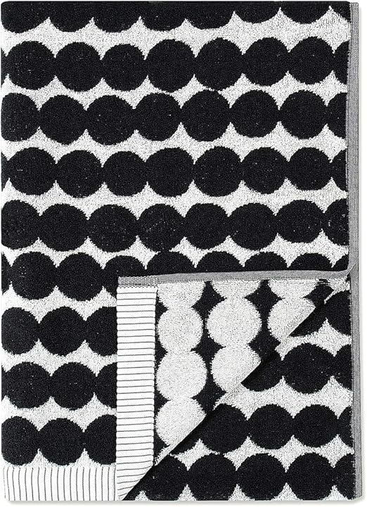Amazon マリメッコ Marimekko コットン ラシィマット バスタオル 70x150cm ホワイト ブラック Rasymatto Bath Towel 190 並行輸入品 バスタオル ホーム キッチン オンライン通販
