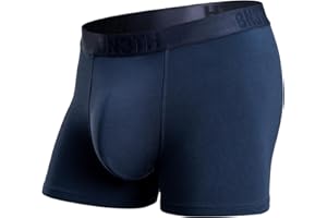 BN3TH Men's Classic Icon Trunk Underwear with the Orignal 3-D Pouch Technology - Breathable, Anti-Chafing, Athletic Design, TENCEL Modal, No-Roll Waistband, Navy, Large