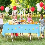 ELECLAND Blue Plastic Table Cover 54 x 108 inches Rectangle PEVA view 7