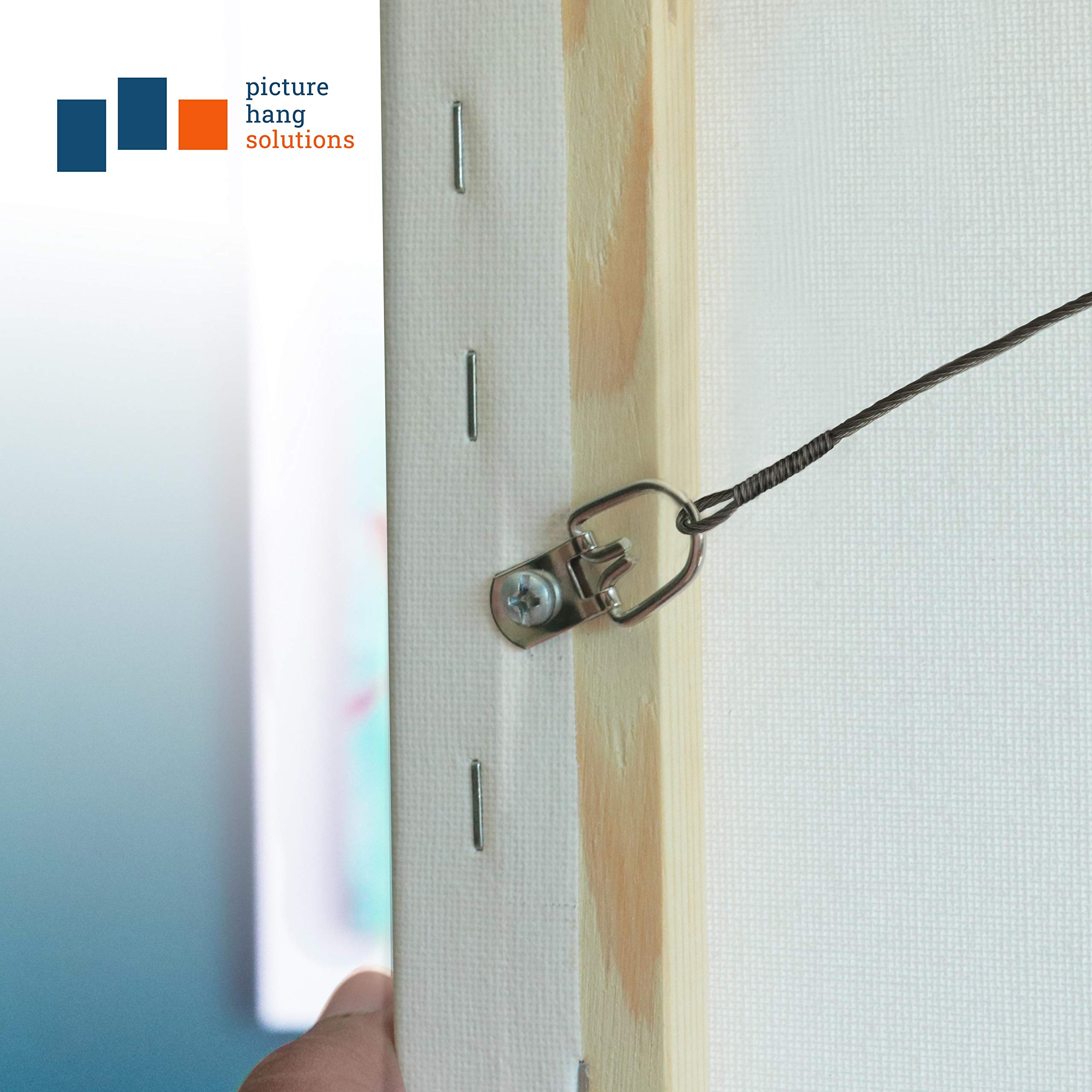 D Ring Picture Hangers with Screws - 100 Pack - Bulk D Rings - Pro Quality Hangers, Picture Hanging Hardware, Dring, Small D Ring Picture Hangers - Picture Hang Solutions.