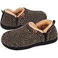 LongBay Men's Slippers Warm Bedroom House Shoes Slip-On Memory Foam Winter House Slippers for Indoor Outdoor