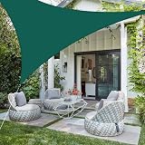 HEYOMART 5x5x5m Triangle Sun Shade Sail Green UV 98% Water Resistant view 4